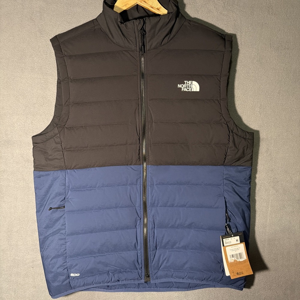 The North Face Mens 600 Fill Down Puffer Vest Size Large Blue Black Full Zip XL - Picture 2 of 9